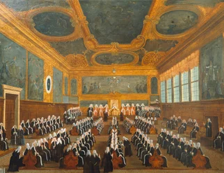 Sobór Pregadi, Gabriel Bella (1730-1799), olej na płótnie, 96x149 cm