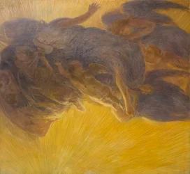 Stworzenie światła, ok. 1913, Gaetano Previati (olej na płótnie)