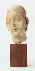 Mnich, dynastia Kushan, 100-400 AD (stiuk)