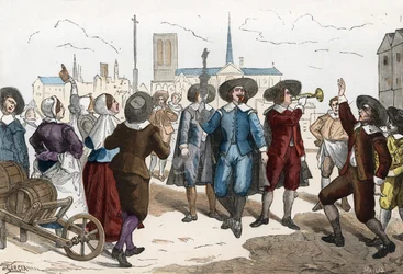 Mężczyźni sprzedający wino, ok. 1630 - 1640