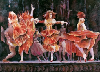 Scena z Romea i Julii, Royal Ballet, Covent Garden (wc na papierze)