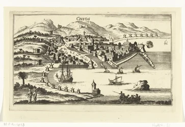 Widok na Chios Obrazy topograficzne portów, miast i wysp na Morzu Śródziemnym (tytuł serii)