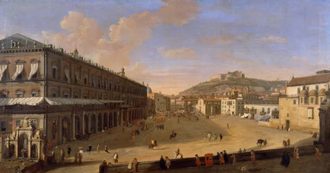 Plac Pałacowy w Neapolu, autorstwa Gaspara van Wittel (1652 lub 1653-1736)