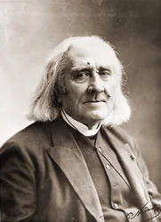 Portret Franciszka Liszta autorstwa Nadara. Fotografia z XIX wieku.