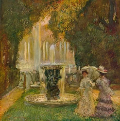Pokaz fontann w Wersalu Aleja wodna, ok. 1908 r.