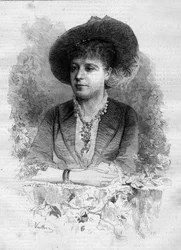 Portret Rosity Mauri (1849-1923), hiszpańskiej tancerki klasycznej. Grawer Vuillier w „”Le Monde Illustré””n° 1237 z 11 grudnia 1880 r.