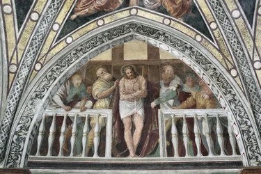 Ecce Homo Fresco autorstwa Gaudenzio Ferrari (1475 ca-1546) 1542 Mediolan, bazylika Santa Maria delle Grazie Włochy
