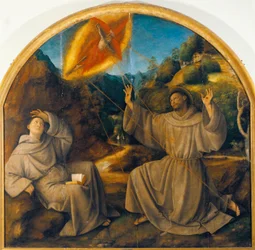 Włochy, Varallo, obraz Św. Franciszek otrzymuje stygmaty