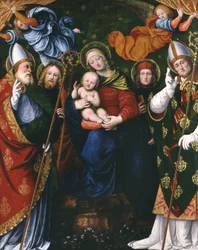 Madonna, Dzieciątko i święci, 1516 (panel)