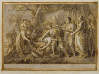 Achilles opłakujący śmierć Patroklosa, 1760-63