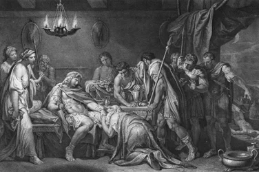 Priam odkupuje martwe ciało Hektora, Domenico Cunego, 1764