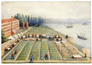 Cmentarz grzebalny przy Szpitalu Generalnym, Scutari, kwiecień 1855 r.