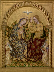 Koronacja Dziewicy, ok. 1420 (tempera i złoty płatek na desce)