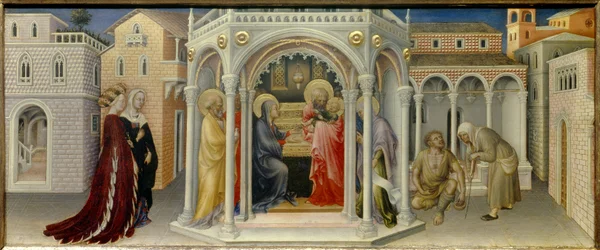 Prezentacja w Temple Wood Painting by Gentile da Fabriano (1370-1427) 1423 nd. 0,26x0,66 m²