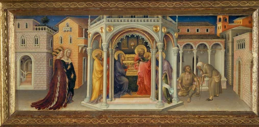 Ofiarowanie w świątyni, panel z predelli ołtarza w kaplicy Strozzi, Santa Trinita, Florencja
