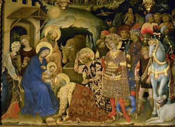 Pokłon Trzech Króli (tempera na drewnie)