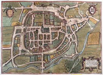 Braga, Portugalia - w "Civitates Orbis Terrarum" Georga Brauna, Kolonia 1617 r.