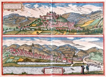 Dillenburg - Siegen, Niemcy - w "Civitates Orbis Terrarum" Georga Brauna, Kolonia 1617 r.