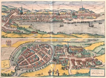 Flensburg - Itzehoe, Niemcy - w "Civitates Orbis Terrarum" Georga Brauna, Kolonia 1617 r.