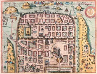 Jerozolima, Izrael - w "Civitates Orbis Terrarum" Georga Brauna, Kolonia 1617 r.