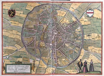 Leuven, Belgia, w "Civitates Orbis Terrarum" Georga Brauna, Kolonia 1617 r.