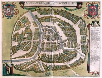 Moskwa, Rosja - w "Civitates Orbis Terrarum" Georga Brauna, Kolonia 1617 r.