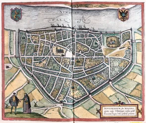 Nijmegen - Holandia, w "Civitates Orbis Terrarum" Georga Brauna, Kolonia 1617 r.