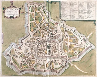 Padwa, Włochy - w "Civitates Orbis Terrarum" Georga Brauna, Kolonia 1617 r.