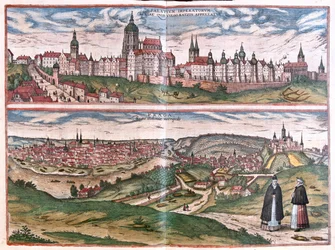 Praga (Czechy), Republika Czeska - w "Civitates Orbis Terrarum" Georga Brauna, Kolonia 1617 r.