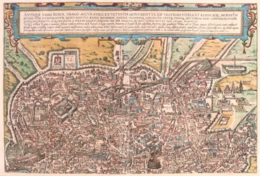 Roma, Włochy - w "Civitates Orbis Terrarum" Georga Brauna, Kolonia 1617 r.