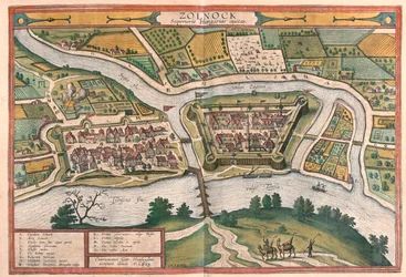 Szolnok, Węgry - w "Civitates Orbis Terrarum" Georga Brauna, Kolonia 1617 r.