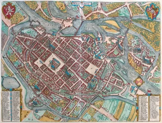 Wrocław, Polska - w "Civitates Orbis Terrarum" Georga Brauna, Kolonia 1617 r.
