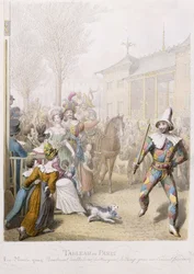 Mardi-Gras, Boulevard des Italiens, 1831 (wc na papierze)