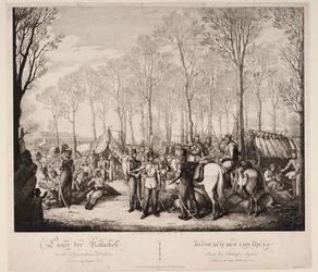 Biwak Kozaków na Avenue des Champs-Elysées w Paryżu w kwietniu 1814, 1814