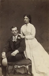 Wielki książę Aleksander Aleksandrowicz Rosji i księżna Dagmar Danii, 1866.