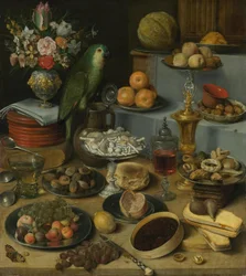 Niemiecki: Duża kolacja pokazowa z papugą Duży bankiet