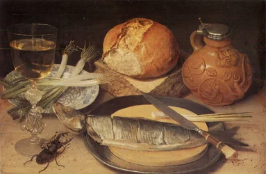 Niemiecki: Martwa natura z jelonkiem rogaczem Martwa natura z jelonkiem rogaczem