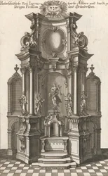 Projekt Ołtarza Monumentalnego, Tablica c z Inwentarza Nowego Innego..., Druk ok. 1750-56.