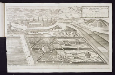 Nowe ogrody w Cremsier, rezydencji księcia-biskupa, opublikowane ok. 1700