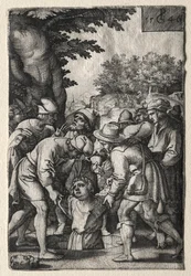 Józef spuszczony do studni, 1546.