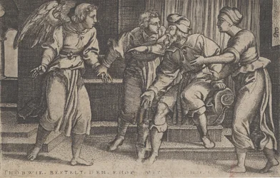 Tobiasz i Archanioł Rafael, z Historii Tobiasza, 1543.