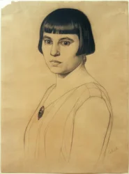 G.Scholz, portret Elisabeth Scholz