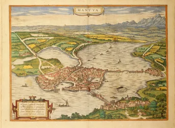 Mapa Mantui z miast świata autorstwa Georga Braun
