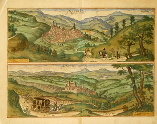 Mapa Nocera i Castelnuovo z miast świata autorstwa Georga Braun