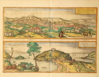 Mapa San Sebastian i Burgos z II wojny światowej autorstwa Georga Braun