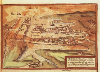 Mapa wyspy Malty autorstwa Georga Braun