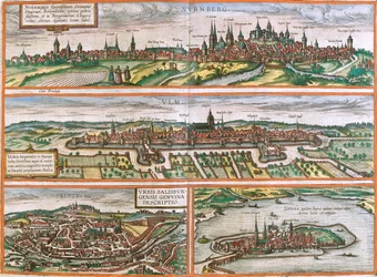 Norymberga, Ulm, Salzburg, Lindau, Niemcy, Austria