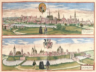 Nysa i Legnica (Legnica), Polska (rycina