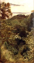 The Glen, Naworth, Cumbria (olej na płycie)