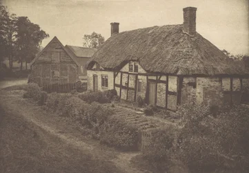 Dom Izaaka Waltona w Shallowford, Staffordshire, lata 80. XIX wieku, druk 1888., lata 80. XIX wieku, druk 1888.